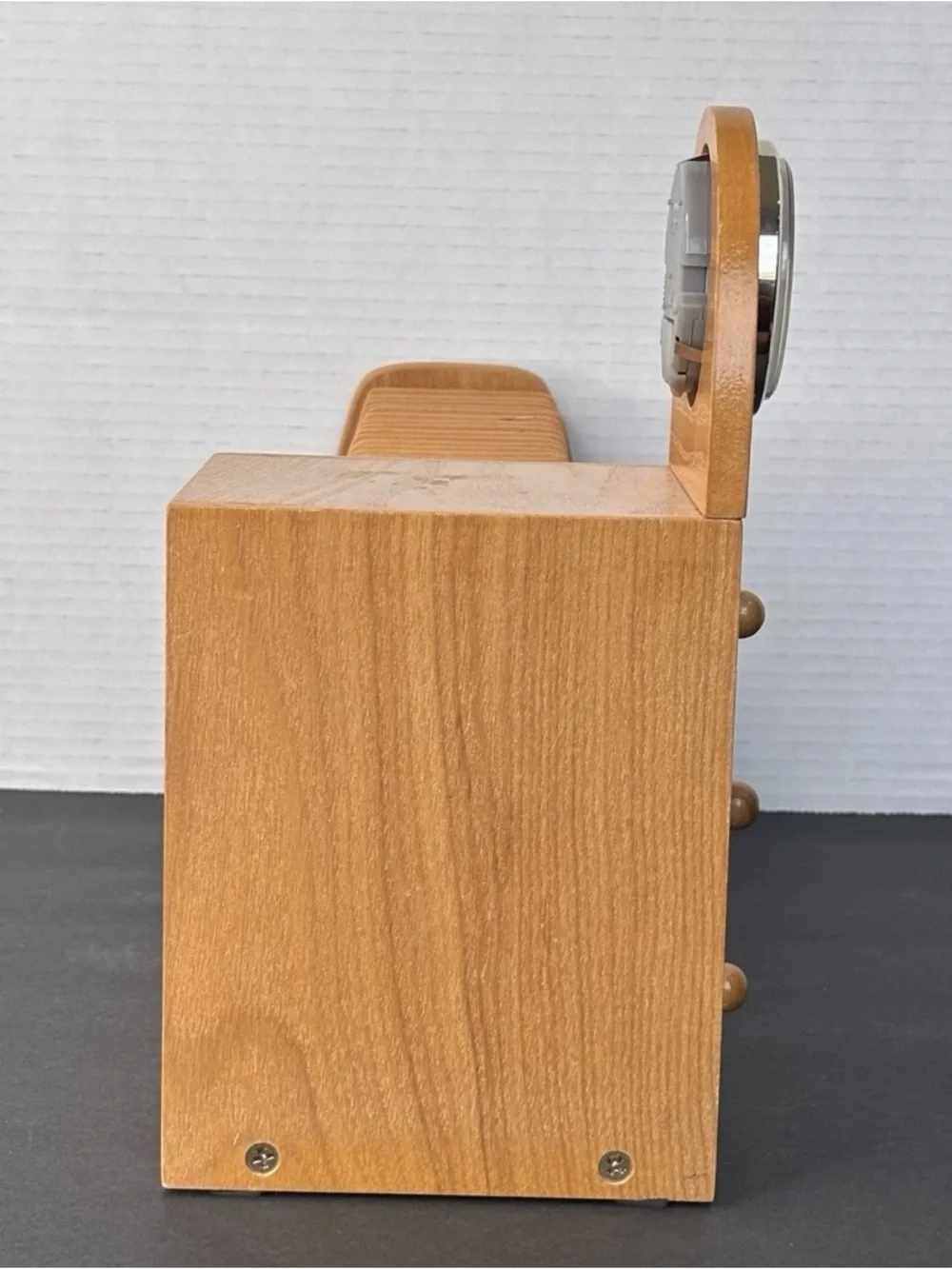 Rare Vintage MotorolaCorporate Gift - WoodExpandable Desk Organizer &Clock